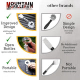 Mountain Grillers BBQ Grill Grate Scraper - Wide Portable Grill Scrubber for Outdoor Grill, Griddle, Smoke or Oven Grates -