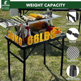 Small Folding Table, Easy for Storage, Compact and Portable Picnic Table for Grill, Outdoor Camping, Garden, Patio, Dining,