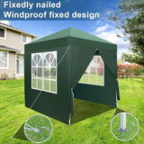 Outvita 6.5x6.5ft Pop Up Canopy Tent, Outdoor Instant Shelter Folding Canopy with 4 Side Walls and Carry Bag for Commercial