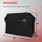 Heavy Duty BBQ Grill Cover for Outdoor Grill, 60 Inch - Waterproof, Weather Resistant, UV & Fade Resistant with Adjustable