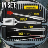 Kaluns BBQ Grilling Accessories, Grilling Gifts for Men Dad, Grill Tools for Outdoor Grill, Heavy Duty Stainless Steel Grill