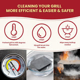 Grill Brush BBQ Cleaner Brush - Barbecue Brush for Outdoor Grill with 1 PCS Replacement Cleaning Head, Grill Cleaning Brush