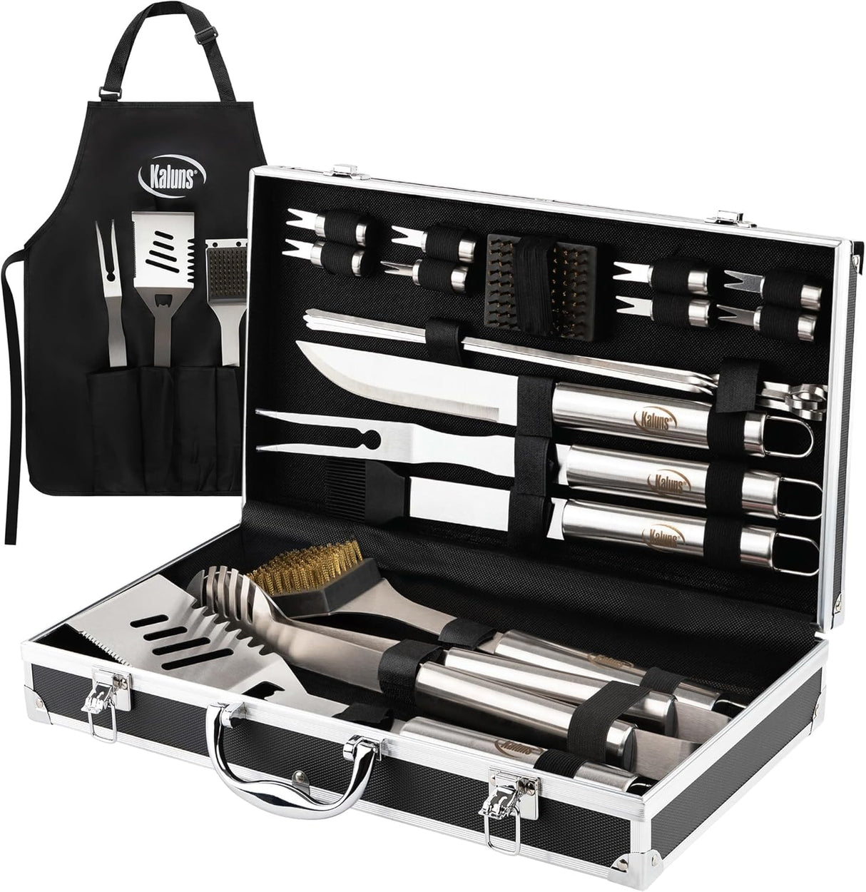 Kaluns Grilling Accessories, Birthday Gifts for Men Grilling Gifts, Heavy Duty Stainless Steel BBQ Grill Tools Set for