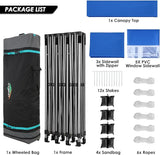 COBIZI 10x30 Pop up Canopy Tent 10x30 Canopy with Sidewalls, Heavy Duty Party Tent Tents for Parties, Foldable UPF 50+