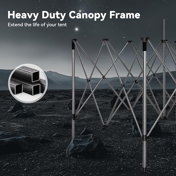 COBIZI 10x15 Pop up Canopy Tent Heavy Duty with 4 Sidewalls, Easy Set-up Commercial Outdoor Party Tent, 100% Waterproof