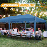 HOTEEL 10x20 Pop up Canopy with 6 Sidewalls, One Push Instant Setup Outdoor Canopy Tent with Reinforce Rod, Weight Bag, for