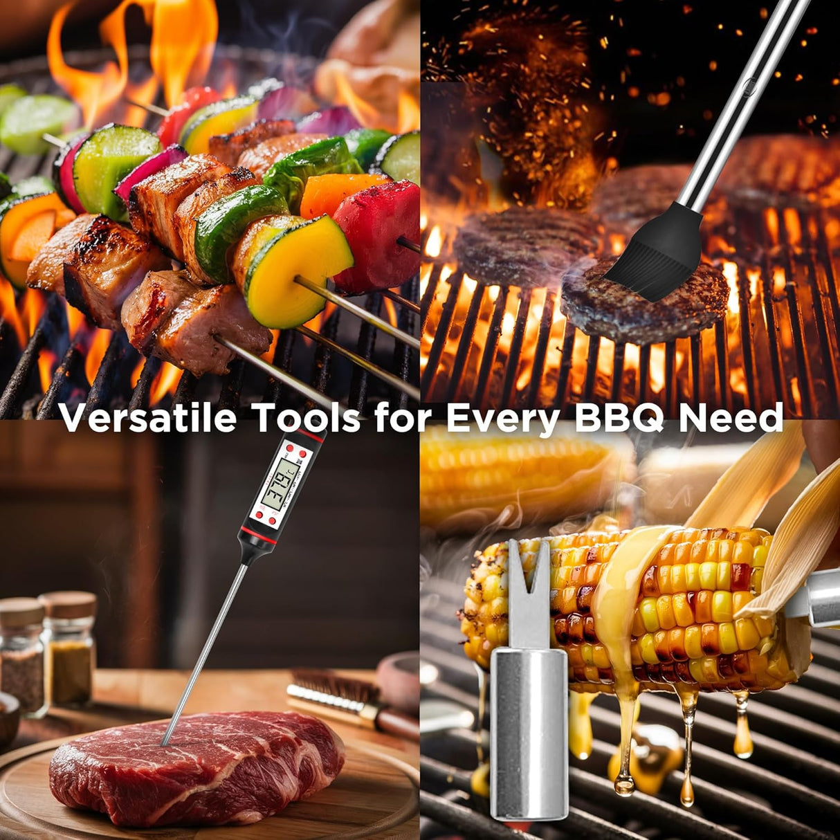 Kaluns Grilling Accessories, Dad Gifts for Christmas Grilling Gifts, Heavy Duty Stainless Steel Grill Set BBQ Grill