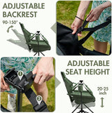 Portal Hammock Camping Chair, Portable Outdoor Swinging Chairs, Rocking Chair for Adults with Adjustable Back and Height for
