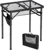 REDCAMP Small Folding Grill Table for Outside, 3 Heights Adjustable Lightweight Portable Metal Aluminum Outdoor Grill Table