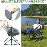 TIMBER RIDGE Hammock Camping Chair with Adjustable Backrest, Heavy Duty Folding Hammock Chair Supports 300lbs, Portable