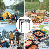 RedSwing Folding Grill Table, Lightweight Height Adjustable Aluminum Table with Mesh Desktop and Mesh Bag for Outdoor