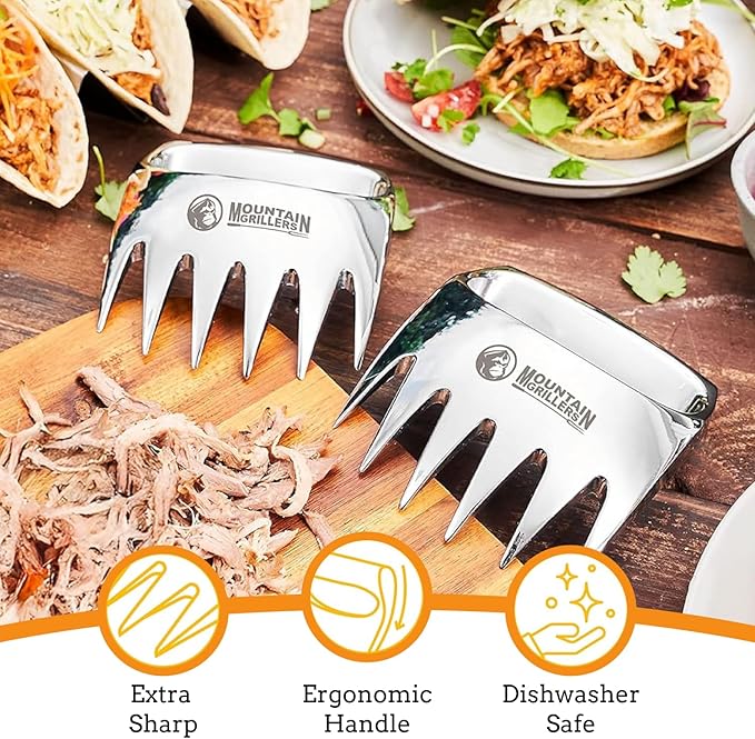 Meat Claws Meat Shredder for BBQ - Perfectly Shredded Meat, These Are The Meat Claws You Need - Best Pulled Pork Shredder
