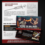 Grill Beast - 304 Stainless Steel Meat Injector Kit with 2-oz Large Capacity Barrel and 3 Professional Marinade Needles