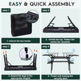 Nice C Camping Table, Compact Folding Table, Grill Table, Outdoor Tables, Camping Tables That Fold Up Lightweight, with 4