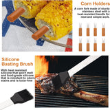 Supernal 21Pcs Deluxe Grill Tool Set Extra Thick Stainless Steel Grill Tool Set for Men Heavy Duty BBQ Tool Set Outdoor
