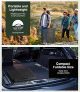 Foldable Grill Table with Mesh Desktop, 200lbs 4Ft Portable Folding Table, Height Adjustable Metal Table for Ourdoor,