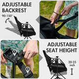 Portal Hammock Camping Chair, Portable Outdoor Swinging Chairs, Rocking Chair for Adults with Adjustable Back and Height for