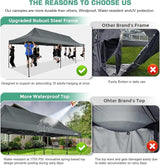 COBIZI 10x30 Pop Up Canopy Tent Heavy Duty with 8 Removable Sidewalls, Commercial Portable Tents for Parties Ez Up Canopy
