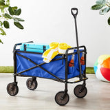 Amazon Basics Collapsible Folding Heavy Duty Utility Wagon for Outdoor Sports, 265 pounds Weight Capacity, Camping, Garden,