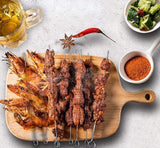 12 inch Barbecue Skewers Metal BBQ Sticks,12Pack Stainless Steel Square Skewer,Kebob,kabob Sets for Grill Outings Cooking