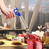 Meat Injector Marinade Gun Stainless Steel Outdoor Kit Flavor Food Syringes & 4 Marinades Needles for BBQ Grill Smoker