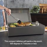 Kenyon B70200 City Grill, Portable Grill, Stainless Steel, Single Burner, Knob Control, Faceted Lid, UL Approved For Use