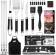 Kaluns Grilling Accessories, Dad Gifts for Christams Grilling Gifts, Heavy Duty Stainless Steel BBQ Grill Tools Set for
