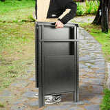 Folding Grill Table with Extra Storage Bottom Shelf, Indoor & Outdoor Prep Table with Garage Rack & Tissue Holder, Pizza