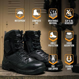Magnum Strike Force 8 Inch Waterproof Composite Toe Side-Zip Boot in Black, alternate view 9