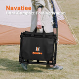Navatiee 140L Wagon Cart Foldable, Large Capacity Collapsible Wagon with Smallest Folding Design, Utility Grocery Cart for
