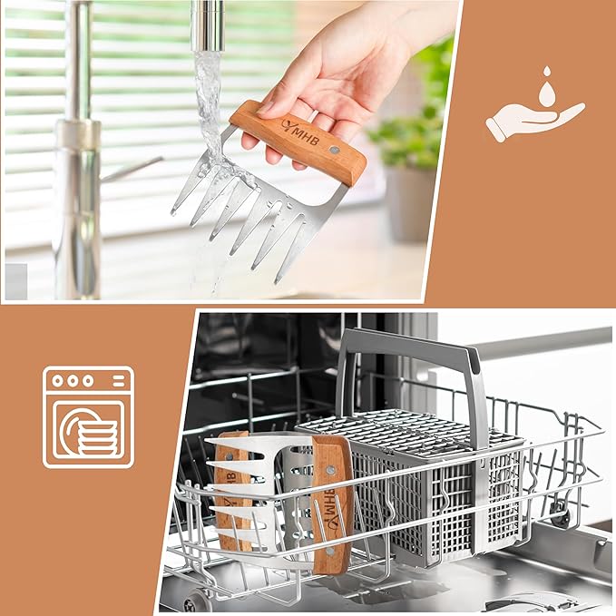 Metal Meat Shredder Claws - BBQ Grilling Gifts for Men & Women, Shredding Claws for Pulled Pork - Christmas Gifts for Dad,