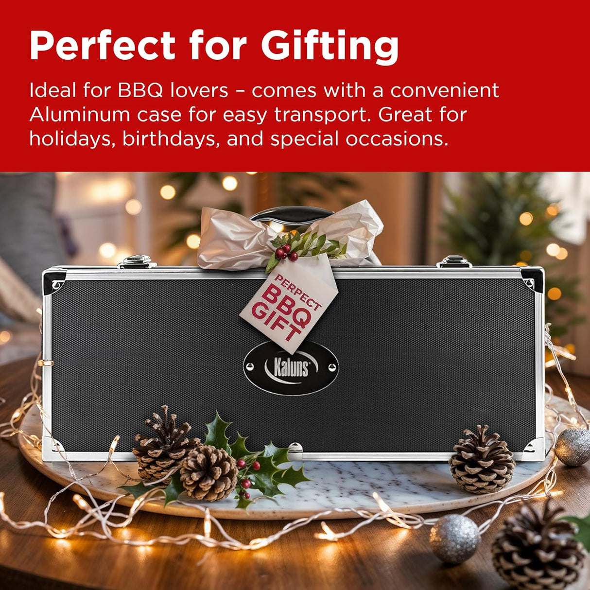 Kaluns Grilling Accessories, Dad Gifts for Christmas Grilling Gifts, Heavy Duty Stainless Steel Grill Set BBQ Grill