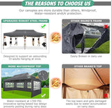 COBIZI 10x20 Pop Up Canopy Tent Heavy Duty with 6 Removable Sidewalls, Commercial Heavy Duty Pop Up Tent for Parties All