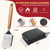 Grill Brush BBQ Cleaner Brush - Barbecue Brush for Outdoor Grill with 1 PCS Replacement Cleaning Head, Grill Cleaning Brush
