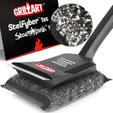 GRILLART Grill Brush Bristle Free, SteamWizards [Ultra Safe & Efficient] Grill Cleaner Brush with 1 Replacement Head, for