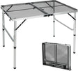 RedSwing Portable Grill Table for Outside, Aluminum Folding Grill Stand Table for Outdoor Camping Picnic BBQ, Lightweight