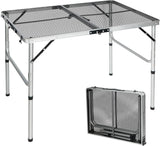 RedSwing Portable Grill Table for Outside, Aluminum Folding Grill Stand Table for Outdoor Camping Picnic BBQ, Lightweight