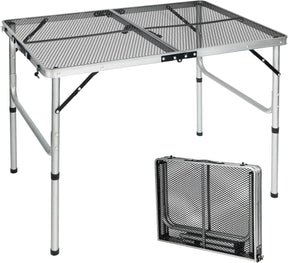 RedSwing Portable Grill Table for Outside, Aluminum Folding Grill Stand Table for Outdoor Camping Picnic BBQ, Lightweight