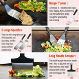 38PCS Flat Top Grill Accessories Set - Must Have for Your Outdoor with Professional Griddle Spatula, Cleaning Kit, Grill