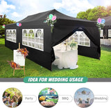 COBIZI 10x20 Pop Up Canopy Heavy Duty with 6 Sidewalls, Commercial Heavy Duty Pop Up Tent for Parties All Weather Waterproof