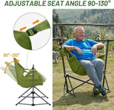 TIMBER RIDGE Hammock Camping Chair with Adjustable Backrest, Heavy Duty Folding Hammock Chair Supports 300lbs, Portable