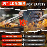 PURPLEBIRD Grill Set for Outdoor Grill 6 pcs - Heavy Duty Grilling Tools Set with Extra Long Handle, Stainless Grilling