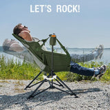 Portal Hammock Camping Chair, Portable Outdoor Swinging Chairs, Rocking Chair for Adults with Adjustable Back and Height for