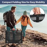 REDCAMP 36x24 Folding Grill Table for Outside with 2 Side Tables, Lightweight Portable Metal Aluminum Outdoor Grill Table