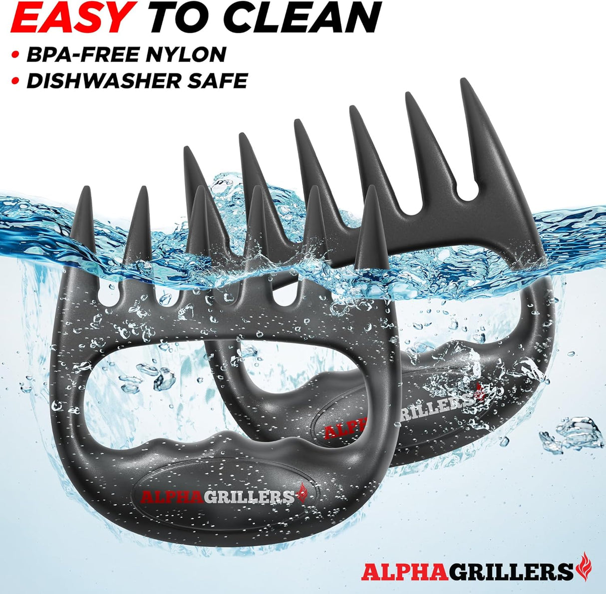 Alpha Grillers Meat Shredder Claws - Grilling Accessories Gifts for Men Dad Him Husband Son Boyfriend Birthday - BBQ