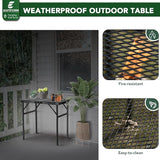 Small Folding Table, Easy for Storage, Compact and Portable Picnic Table for Grill, Outdoor Camping, Garden, Patio, Dining,