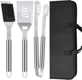BBQ Grill Tools Set 16-inch Heavy Duty, 3 Pcs - Barbecue Utensils Kit for Camping, Kitchen, Outdoor Cooking,Suitable as a
