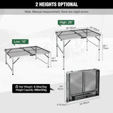 RedSwing Portable Grill Table for Outside, Aluminum Folding Grill Stand Table for Outdoor Camping Picnic BBQ, Lightweight