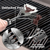 GRILLART Grill Brush for Outdoor Grill Bristle Free - Safe BBQ Grill Cleaner Brush - 18" BBQ Brush for Grill Cleaning Kit