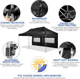COBIZI 10x20 Canopy with Sidewalls, Heavy duty Party Tent Pop up carpas para fiestas, Tents for Parties, wedding, Outdoor Ez